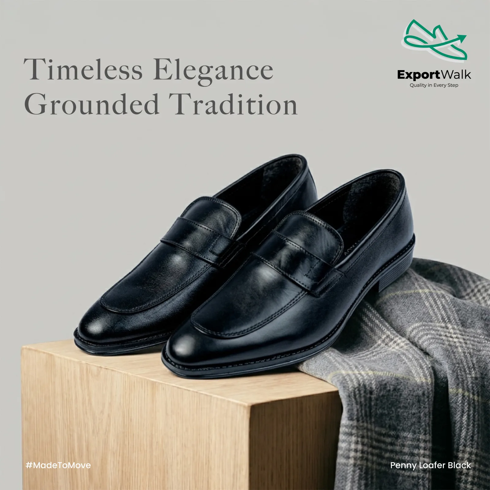 Penny Loafer Leather Shoe Black